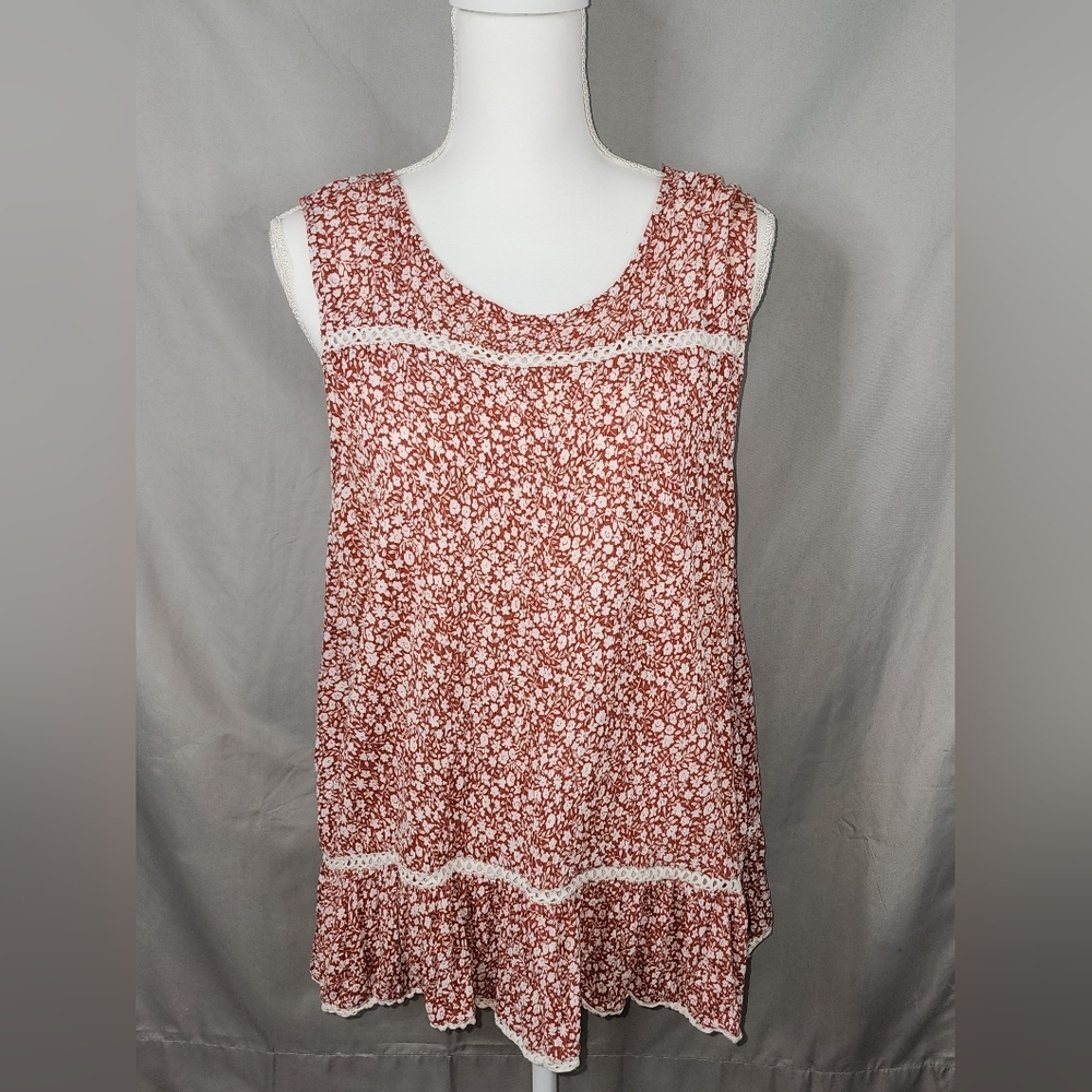 Maeve Red Floral Tank Top